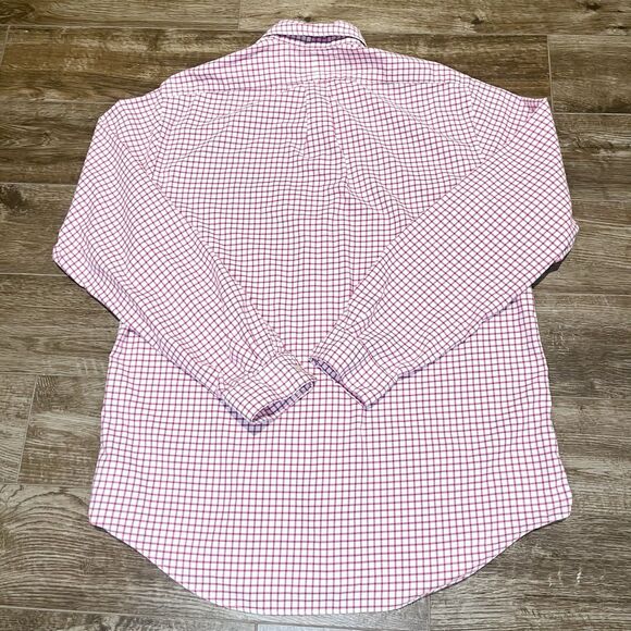 Ralph Lauren Shirt Mens 2XL Pink Slim Fit Button Up Check Lightweight Flannel - Picture 6 of 7